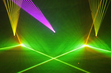 Laserbeam grün Gelb